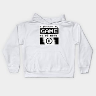 Paused game Kids Hoodie